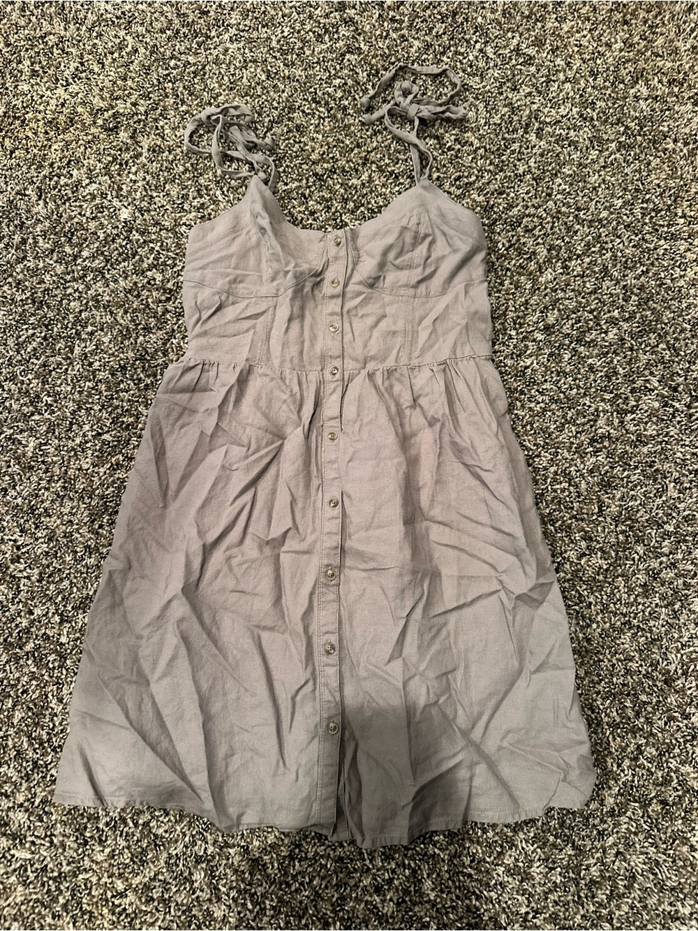 Sleeveless Button-Front Sundress in brown